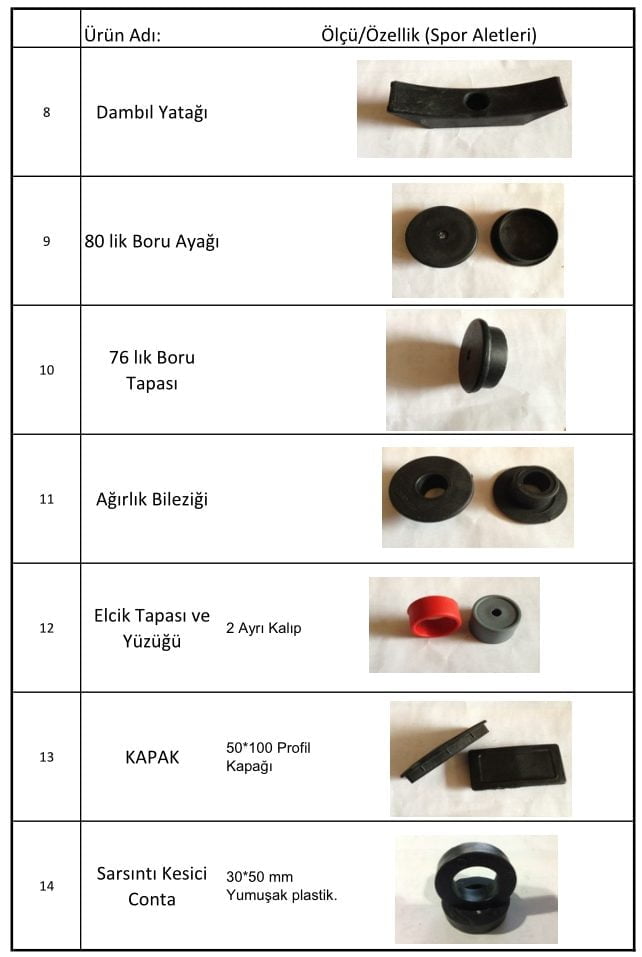 Spor Aletleri Plastikleri